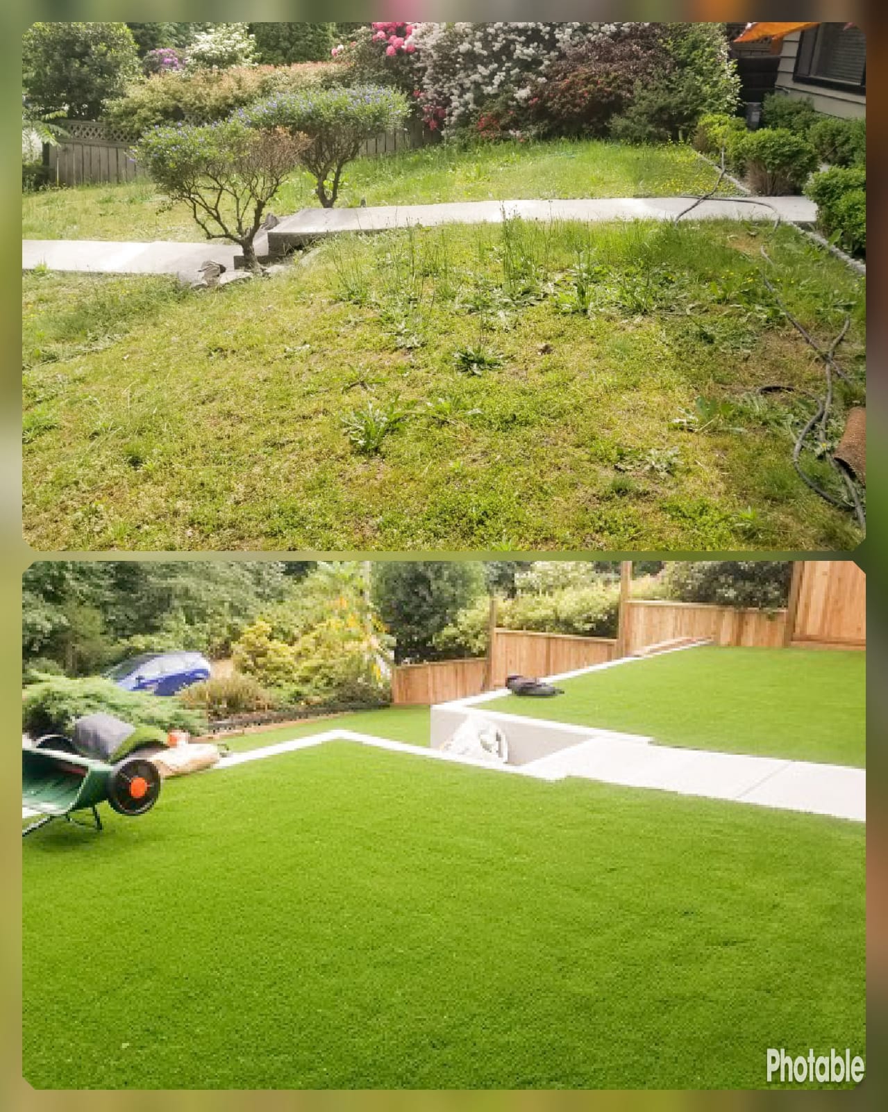 Premium-Grass-Blades-Synthetic-Artificial-Turf-Everglades-Before-After-City-of-North-Vancouver