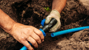 artificial turf drainage setup